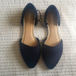 Navy Blue 7w Flats